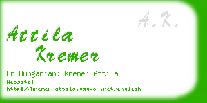 attila kremer business card